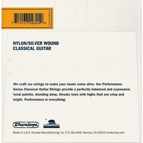 Струни для класичної гітари Dunlop DCV100NB Nylon/Silver Wound Classical Guitar Strings Струни для класичної гітари Dunlop DCV100NB Nylon/Silver Wound Classical Guitar Strings