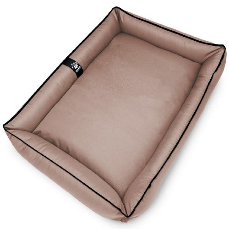 Лежак ліжко для собак всіх порід EGO Bosyak Waterproof 2XL 115х95 Кава з молоком (спальне місце для великих собак)