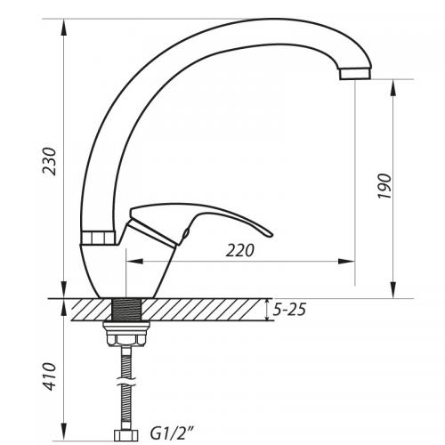 Змішувач для кухні ZERIX YUB 048 (ZX2772) в інтернет супермаркеті PbayMarket!