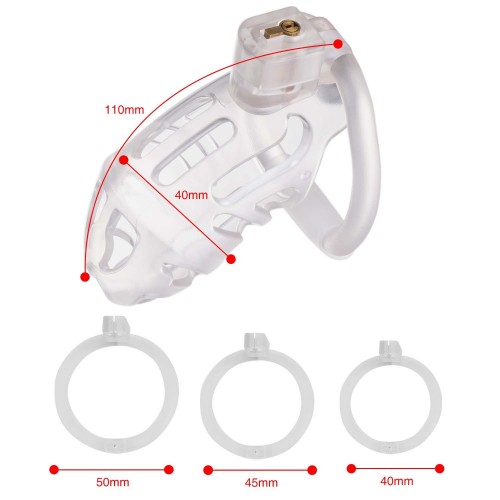 Клітка для пеніса LOCKINK SEVANDA Plastic Penis Chastity Cage - Transparent