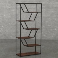 Стелаж для зберігання в стилі Loft Чорний NS-1734 2230x1000x450 мм Стелаж для зберігання в стилі Loft Чорний NS-1734 2230x1000x450 мм