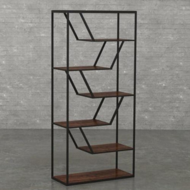 Стелаж для зберігання в стилі Loft Чорний NS-1734 2230x1000x450 мм