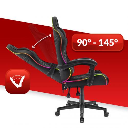 Комп'ютерне крісло Hell's Chair HC-1004 Black LED