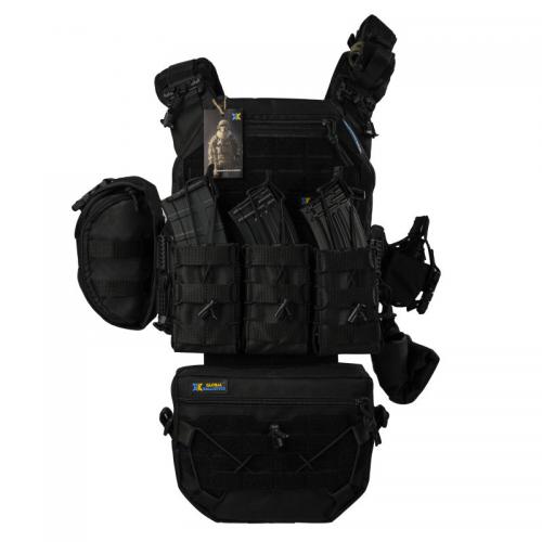 Плитоноска тактична зі швидким скиданням з підсумками No Brand Warmor Gen.3 Pro Max One Size Чорний (2396522337) Плитоноска тактична зі швидким скиданням з підсумками No Brand Warmor Gen.3 Pro Max One Size Чорний (2396522337)