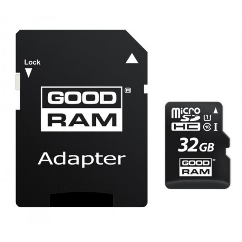 Карта пам'яті MicroSDHC 32GB UHS-I Class 10 Goodram + SD-adapter (M1AA-0320R12) в інтернет супермаркеті PbayMarket!