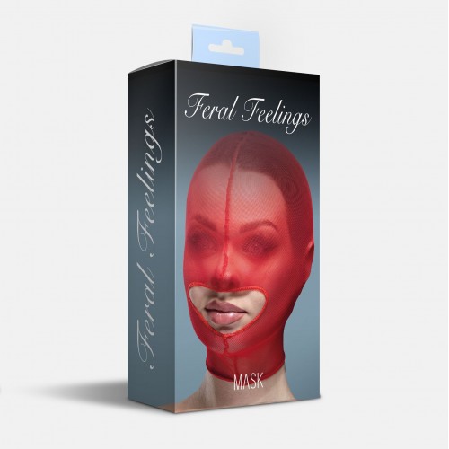 Маска сітка із відкритим ротом Feral Feelings - Hood Mask Red в інтернет супермаркеті PbayMarket!