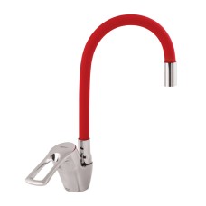 Змішувач для кухні ZERIX YUB 181 З червоним гнучким виливом (ZX0435)