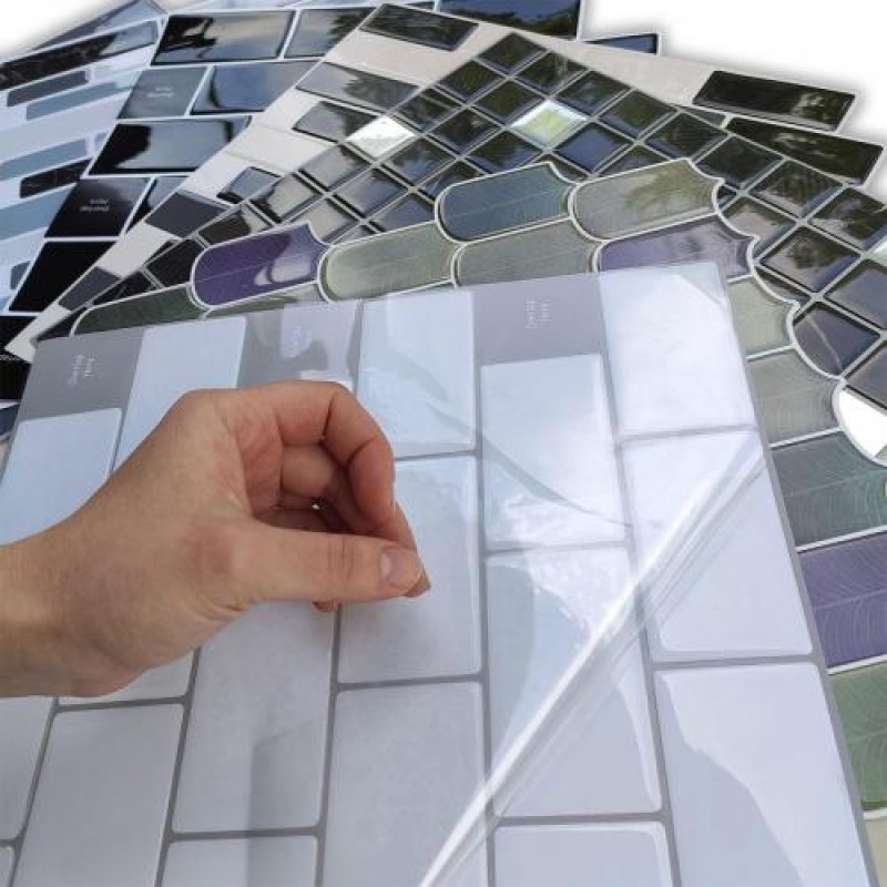 Самоклеюча поліуретанова панель під білу плитку цегла Sticker Wall SW-00001193 305*305*1мм