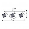 Спот Candellux Canabera 58x19 см Чорний (93-82541)