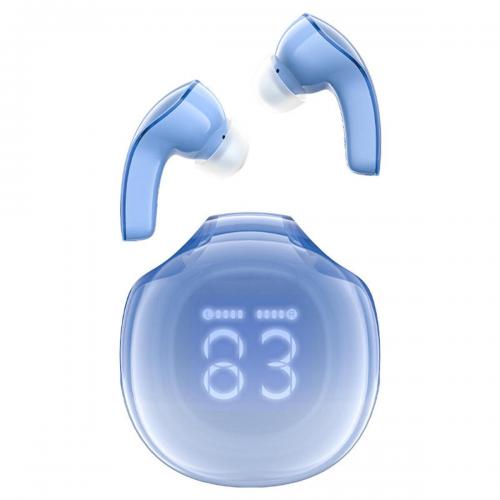 Навушники Acefast T9 Crystal Air color bluetooth earbuds Glacier Blue