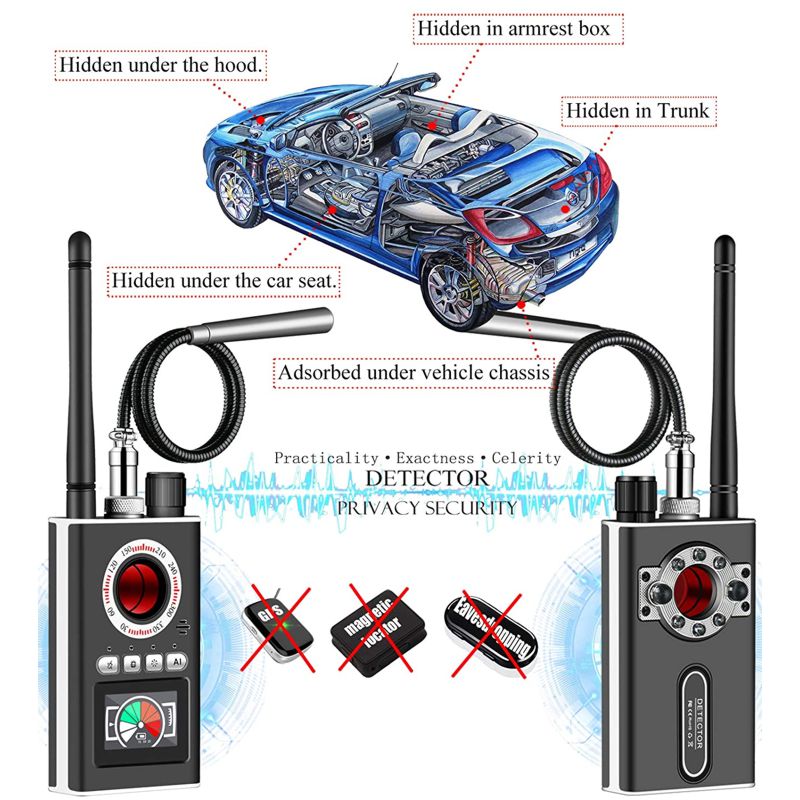 Детектор жучків і прихованих камер, антижучок, індикатор прослушки EVKVO K-88 з функцією пошуку магнітів