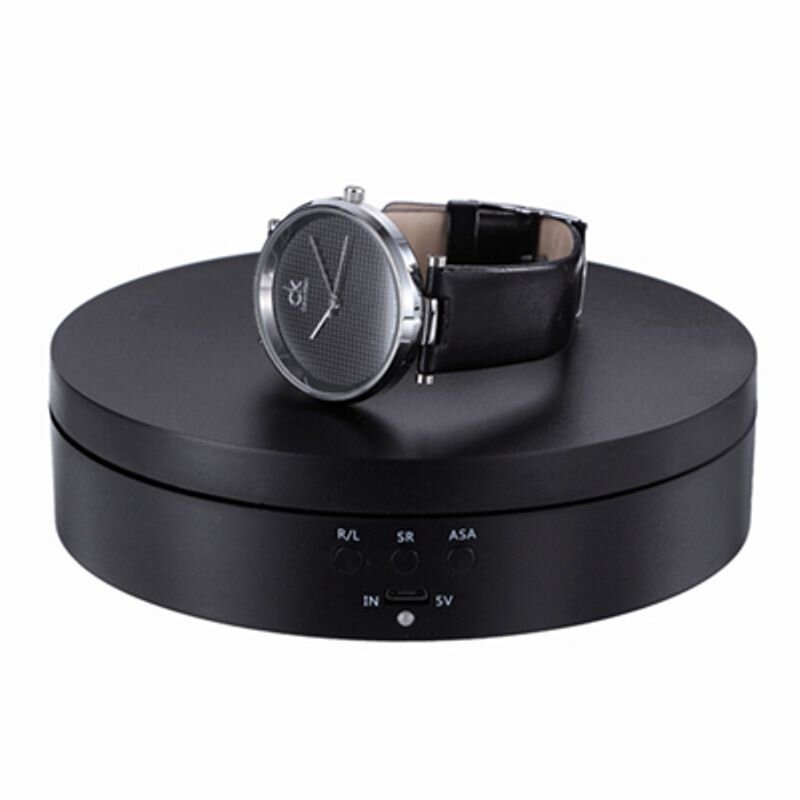 Поворотний стіл для предметної фотозйомки і демонстрації предметів з 3-ма швидкостями Bakeey 13B, діаметром 13 см, чорний