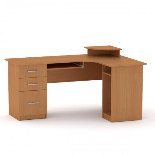 Стіл кутовий Компаніт СУ 3 160х110х87 см Бук Стіл кутовий Компаніт СУ 3 160х110х87 см Бук