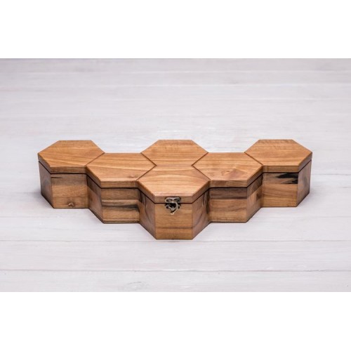 Коробочка-органайзер для 6 годинників ecoWalnut 7.3х43.4х18.8 см Коробочка-органайзер для 6 годинників ecoWalnut 7.3х43.4х18.8 см