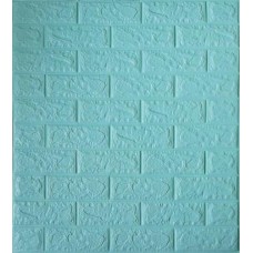 Самоклеюча декоративна 3D панель під цеглу блакитне озеро Loft Expert 700x770x5 мм