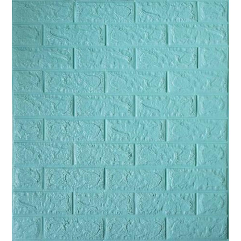 Самоклеюча декоративна 3D панель під цеглу блакитне озеро Loft Expert 700x770x5 мм