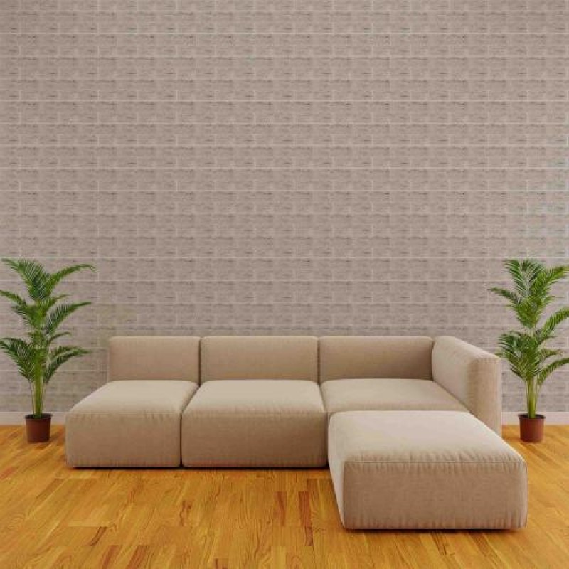 Самоклеюча декоративна 3D панель цегла контраст світло-чорна Loft Expert 680x680x4 мм