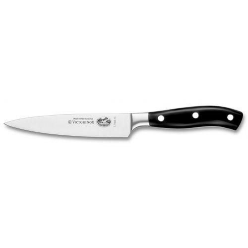 Кухонний кований ніж Victorinox Grand Maitre кухарський 150 мм у подарунковій коробці Чорний (7.7403.15G) Кухонний кований ніж Victorinox Grand Maitre кухарський 150 мм у подарунковій коробці Чорний (7.7403.15G)