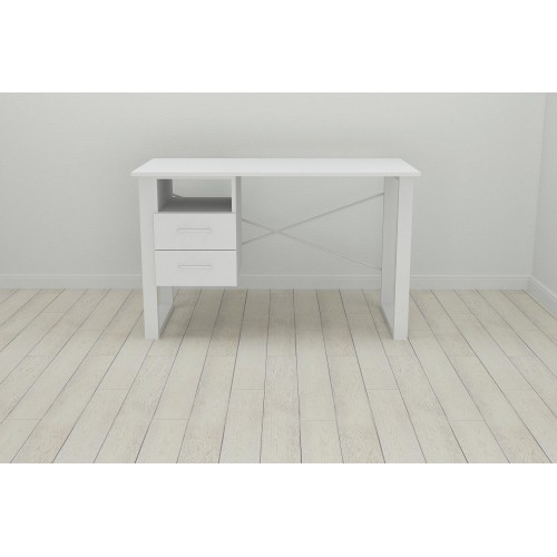 Письмовий стіл із ящиками Ferrum-decor Оскар 750x1200x700 метал Білий ДСП Біле 16 мм (OSK0050) в інтернет супермаркеті PbayMarket!