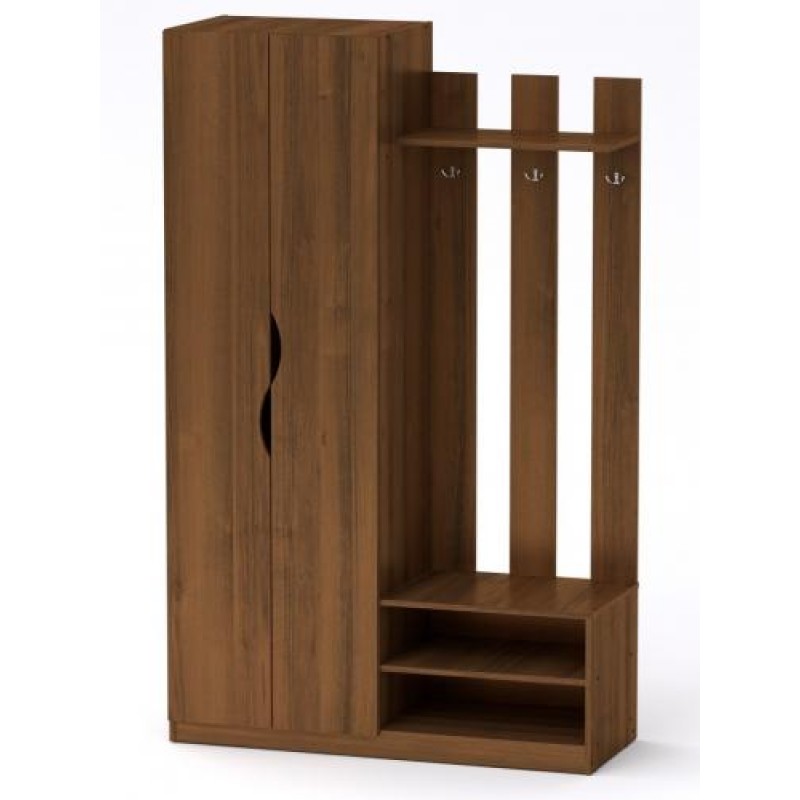 Передпокій з шафою Компанит Ніна 120,2х46,8х195 см горіх