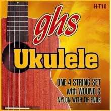 Струни для укулеле GHS H-T10 Black Nylon Tenor Wound C Tie End Ukulele Strings