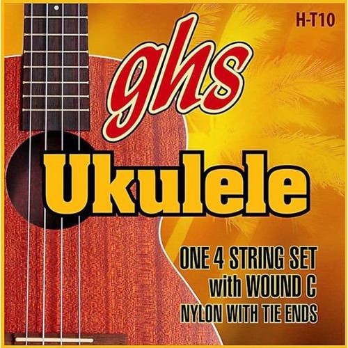 Струни для укулеле GHS H-T10 Black Nylon Tenor Wound C Tie End Ukulele Strings Струни для укулеле GHS H-T10 Black Nylon Tenor Wound C Tie End Ukulele Strings