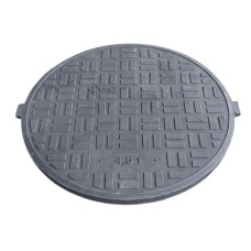 Кришка люка каналізаційного п/п легкого Воюс ЄВРО А15П до 4,5 т Чорна