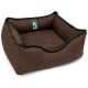 Лежак ліжко для собак та котів EGO Bosyak Рогожка XS 50x45 Коричневий (спальне місце для собак та котів)