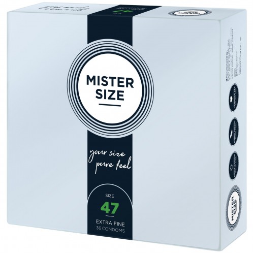 Презервативи Mister Size - pure feel - 47 (36 condoms), товщина 0,05 мм