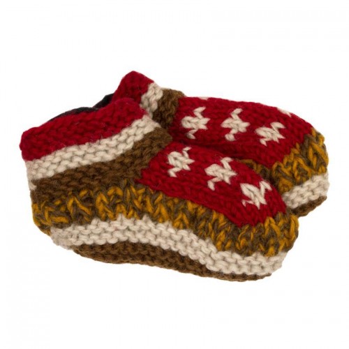 Тапочки-шкарпетки дитячі Kathmandu Жане М 16-18 Червоно-коричневий (24930) в інтернет супермаркеті PbayMarket!