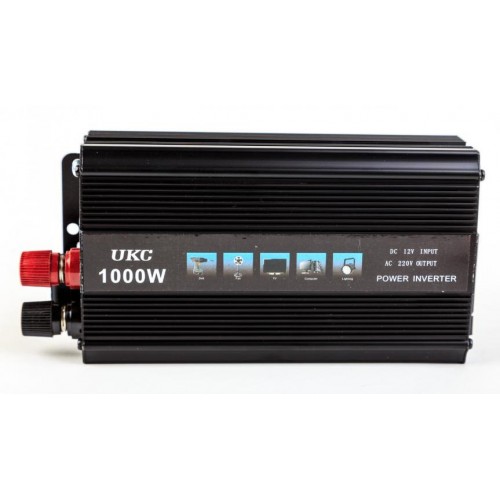 Перетворювач струму автомобільний UKC SSk1000W USB DC/AC Чорний CPK 1973