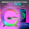 Настільна смарт лампа-нічник No Brand G-Smart RGB бездротовою зарядкою 15W і Bluetooth-колонкою 3W (GL-White)