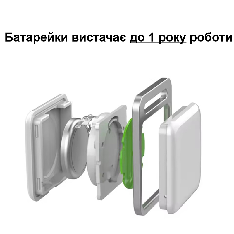 Міні GPS трекер - bluetooth маячок у вигляді брелока з автономною роботою до 1 року FindmyTag, чорний