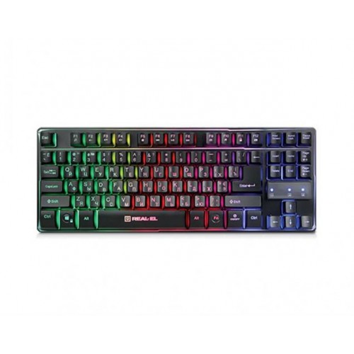 Клавіатура REAL-EL Gaming 8710 TKL Backlit USB Black (EL123100030) в інтернет супермаркеті PbayMarket!