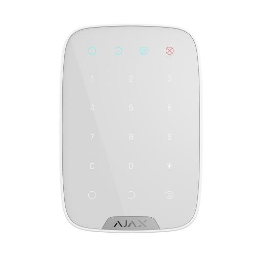 Бездротова сенсорна клавіатура Ajax KeyPad біла Бездротова сенсорна клавіатура Ajax KeyPad біла