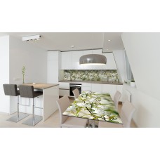 Наклейка вінілова на стіл Zatarga «Біла Сакура» 600х1200 мм Z180687st