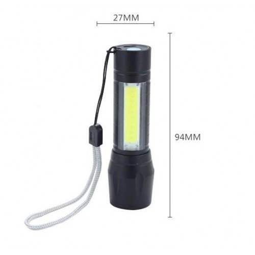 Ліхтарик світлодіодний акумуляторний Xiamen 3W LED + COB 350 лм USB (НН050713)