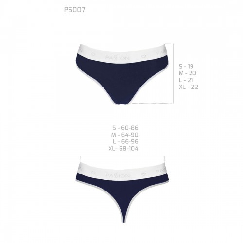 Спортивні трусики-стрінги Passion PS007 PANTIES navy blue, size M в інтернет супермаркеті PbayMarket!