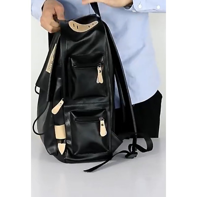 Шкіряний рюкзак Dezger Londoner 27 л Black