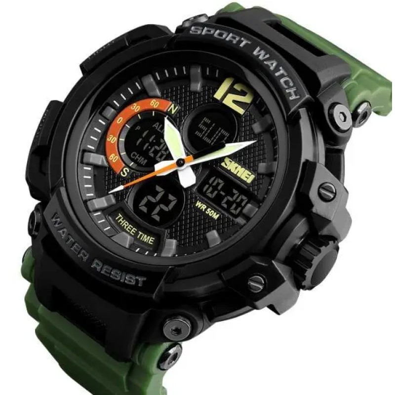 Чоловічий наручний годинник Skmei 1343 Halk Зелений