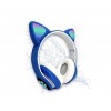 Безпровідні Bluetooth-навушники з вушками Cat Ear VZV-24M/8079 LED Сині