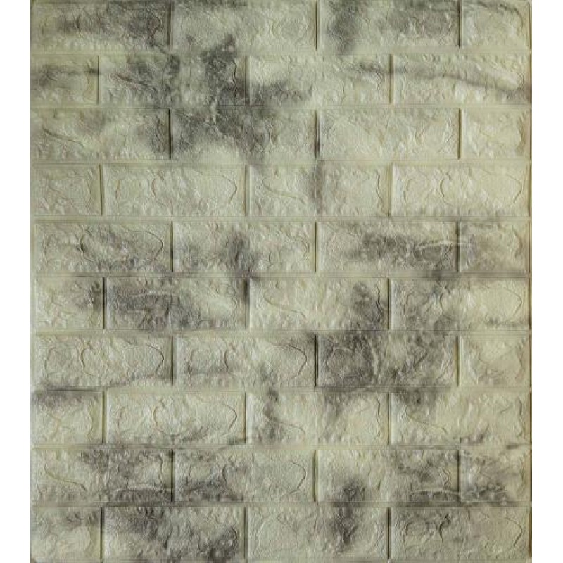 Самоклеюча декоративна 3D панель Loft-Expert мармур сірий камінь 700x770x5 мм