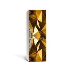 Наклейка на холодильник Zatarga «Золота геометрія» 650х2000 мм вінілова 3Д наклейка декор на кухню