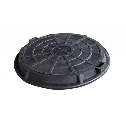 Люк полімерпіщаний  легкий 1,5т чорний Люк полімерпіщаний  легкий 1,5т чорний