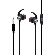 Дротові навушники Deepbass 3.5 mm D-SP100 вакуумні з мікрофоном 1.2 m Black