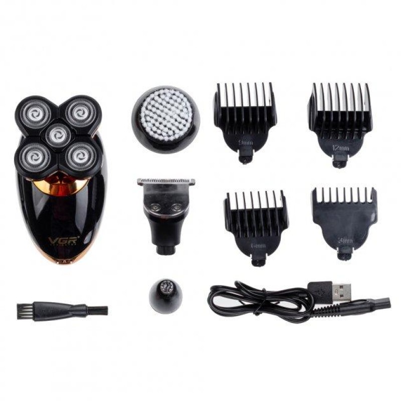 Електробритва для чоловіків з плаваючими головками та триммером VGR V-316