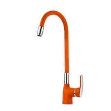 Змішувач для кухні з гнучким виливом WELLI Помаранчевий (O2281)