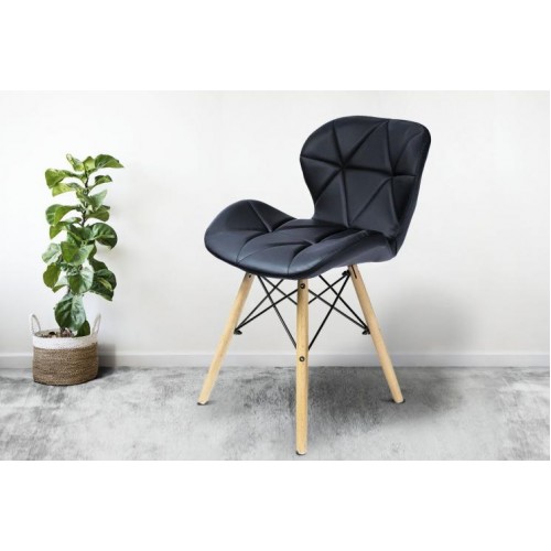 Крісло JUMI Scandinavian Design (еко-шкіра) Black Крісло JUMI Scandinavian Design (еко-шкіра) Black