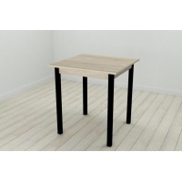 Стіл кухонний Ferrum-decor Дієго 75x80x80 Чорний ДСП Сонома 16мм (DIE0004) Стіл кухонний Ferrum-decor Дієго 75x80x80 Чорний ДСП Сонома 16мм (DIE0004)