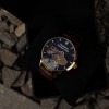 Наручний годинник чоловічий BESTA Skeleton UA Золотий (3051)